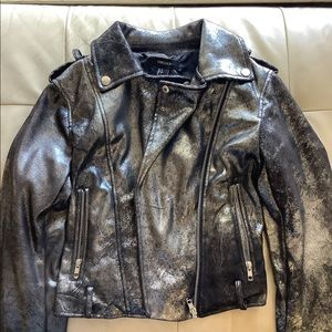 silver moto jacket